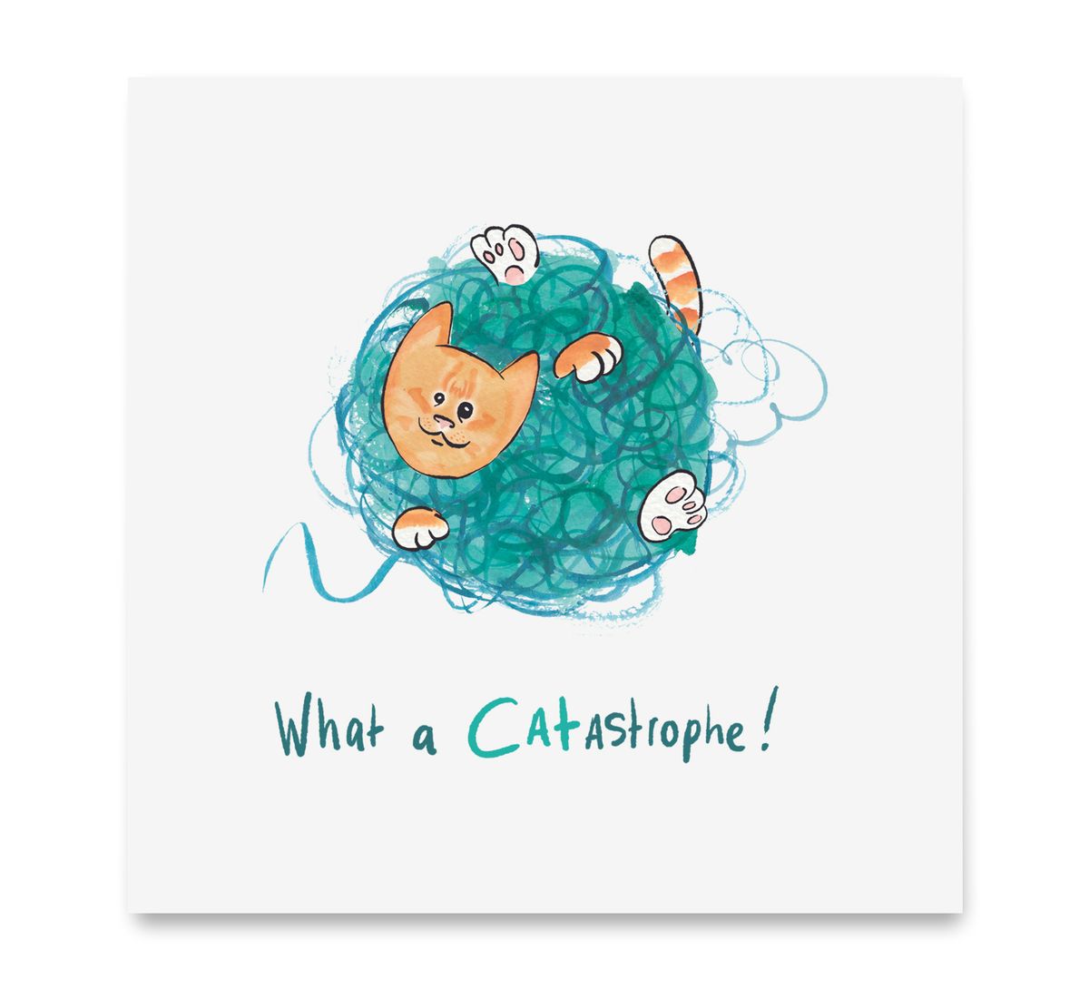 Handgemaakte wenskaart - Catastrophe - Mags Up Your Mind
